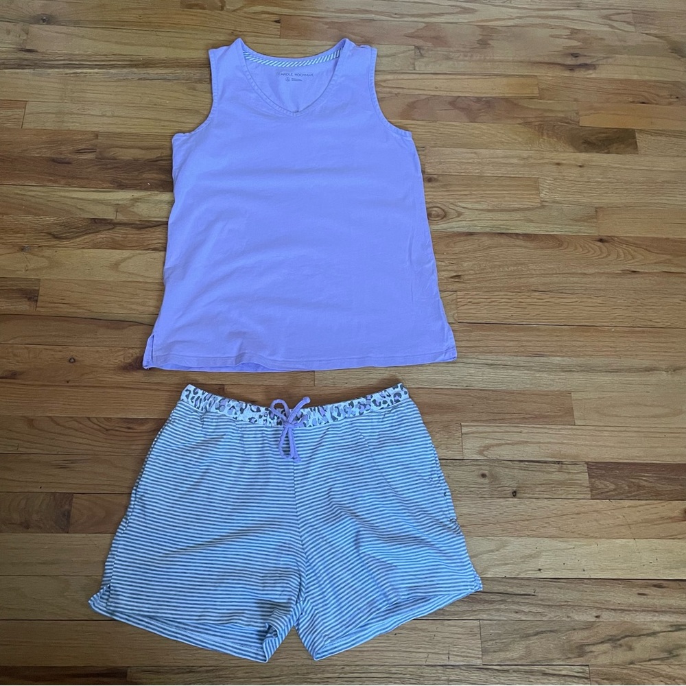Carole Hochman Women's Short Sets Pajamas with Matching Tank Tops - Picture 3 of 4